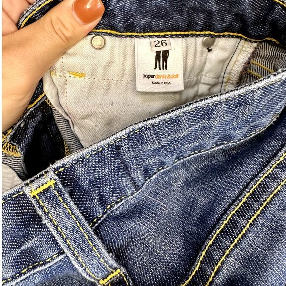 Paper Denim & Cloth Blue Fusion 2-MOD-77 Whiskered Jeans Size 26 - Picture 4 of 5
